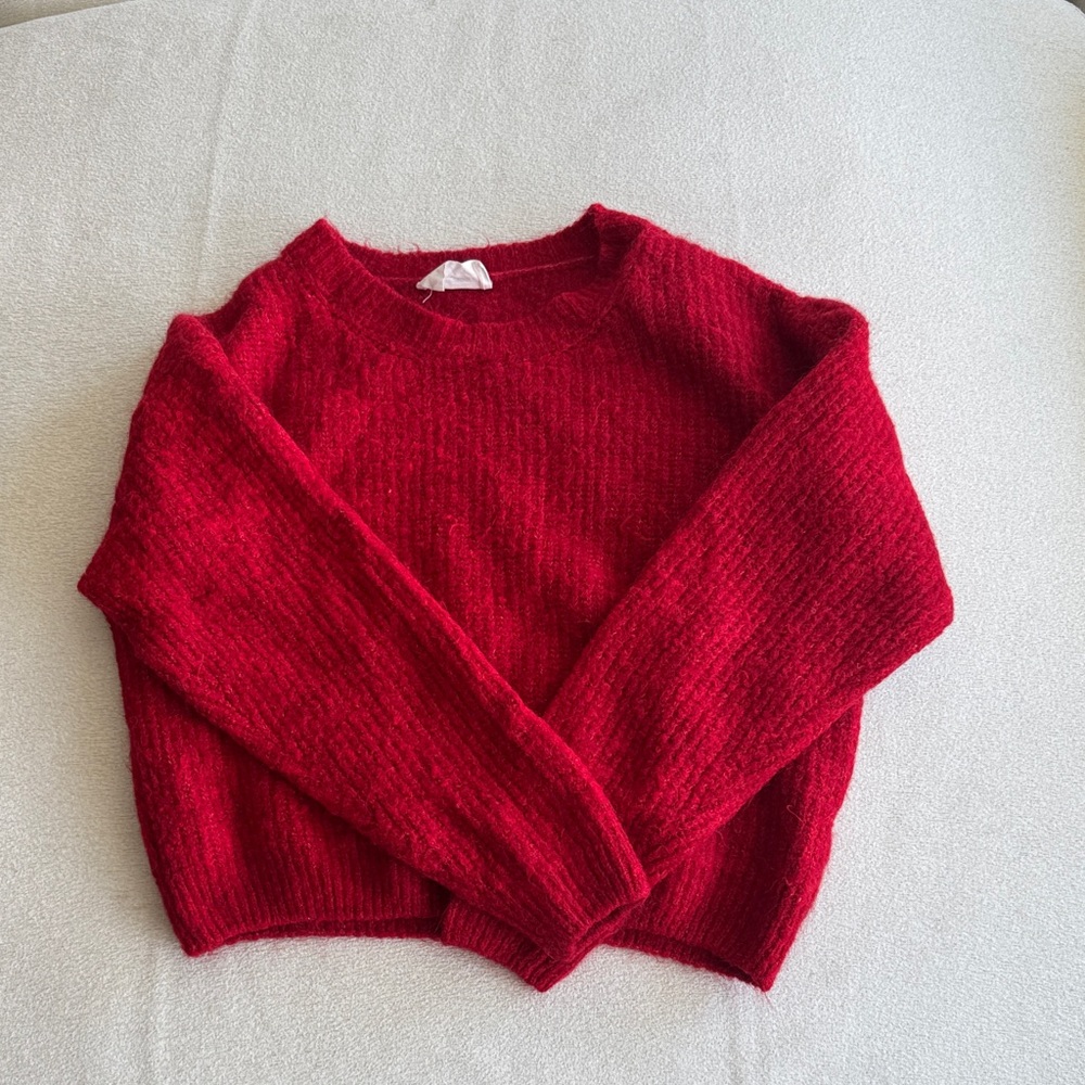 American Vintage Vibrant Red Crew Neck Sweater